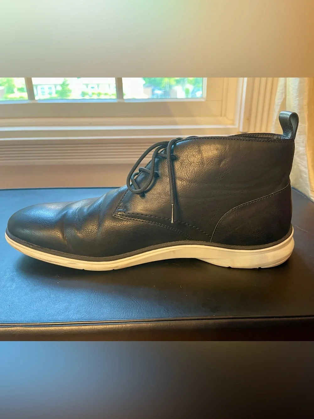 Aldo Men’s Wilsen Black Leather Casual Rubber Sole Oxfords SZ 11